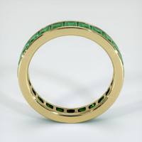 18K Yellow Gold Emerald Eternity Wedding Band Image