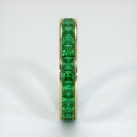 18K Yellow Gold Emerald Eternity Wedding Band Image