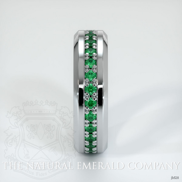 18K White Gold Emerald Eternity Wedding Band