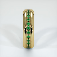 18K Yellow Gold Emerald Eternity Wedding Band Image