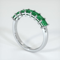 Platinum 950 Emerald Prong Wedding Band Image