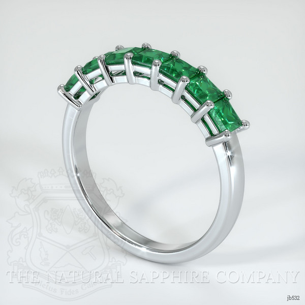 Platinum 950 Emerald Prong Wedding Band
