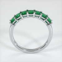 Platinum 950 Emerald Prong Wedding Band Image