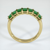 18K Yellow Gold Emerald Prong Wedding Band Image