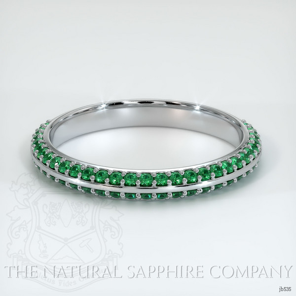 Platinum 950 Emerald Prong Wedding Band
