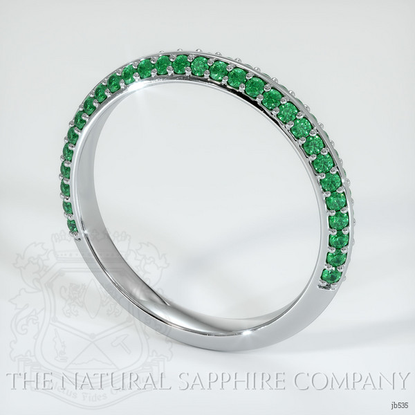 Platinum 950 Emerald Prong Wedding Band