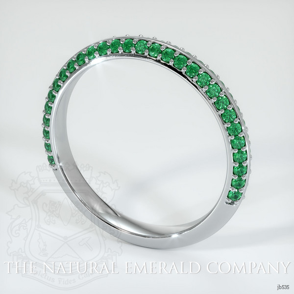 Platinum 950 Emerald Prong Wedding Band