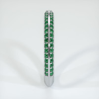 18K White Gold Emerald Prong Wedding Band Image