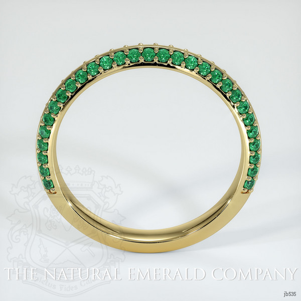 18K Yellow Gold Emerald Prong Wedding Band