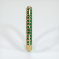 18K Yellow Gold Emerald Prong Wedding Band Image