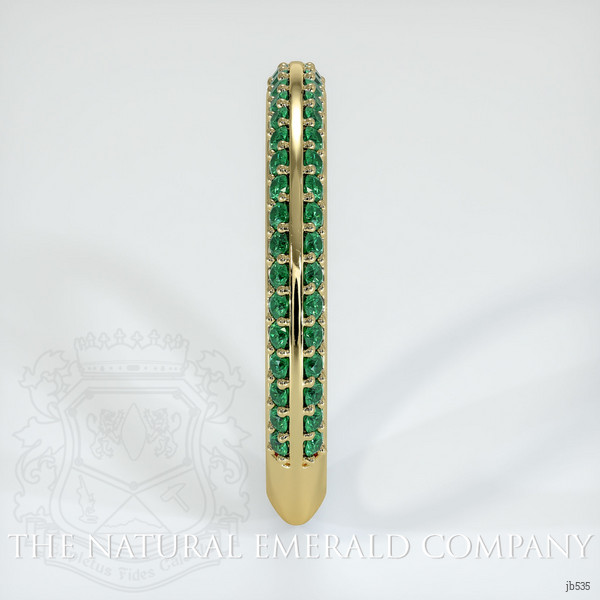 18K Yellow Gold Emerald Prong Wedding Band