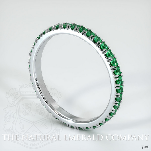 Platinum 950 Emerald Eternity Wedding Band