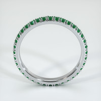 18K White Gold Emerald Eternity Wedding Band Image