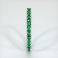 18K White Gold Emerald Eternity Wedding Band Image