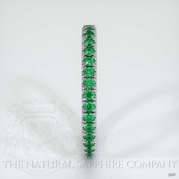 18K White Gold Emerald Eternity Wedding Band