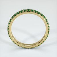 18K Yellow Gold Emerald Eternity Wedding Band Image