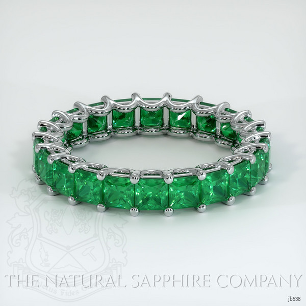 Platinum 950 Emerald Eternity Wedding Band