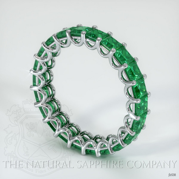 Platinum 950 Emerald Eternity Wedding Band