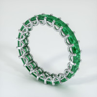 18K White Gold Emerald Eternity Wedding Band Image