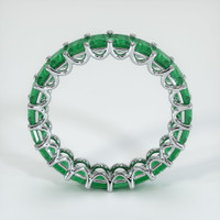 18K White Gold Emerald Eternity Wedding Band Image