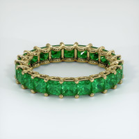 18K Yellow Gold Emerald Eternity Wedding Band Video