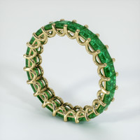 18K Yellow Gold Emerald Eternity Wedding Band Image