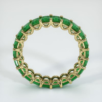 18K Yellow Gold Emerald Eternity Wedding Band Image