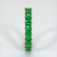 18K Yellow Gold Emerald Eternity Wedding Band Image