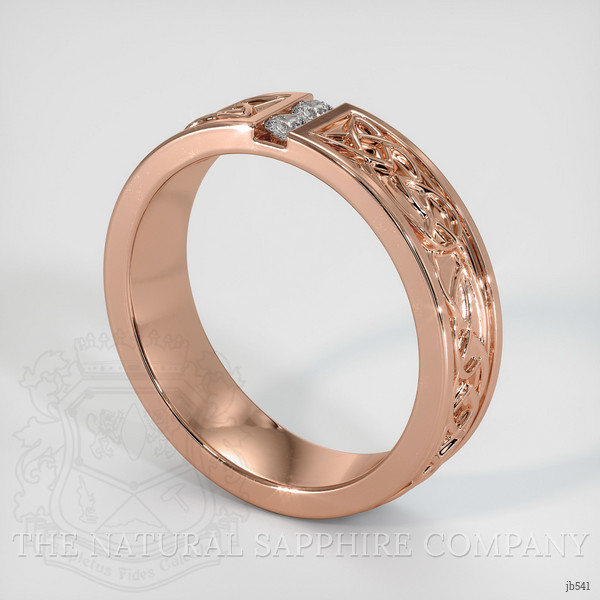 14K Rose Gold Diamond Men's Wedding Band