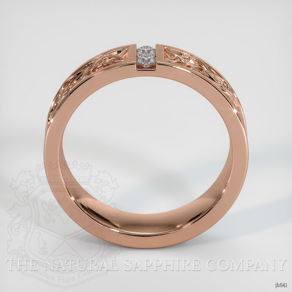 14K Rose Gold Diamond Men's Wedding Band