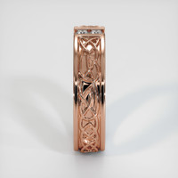14K Rose Gold Diamond Men's Wedding Band Image