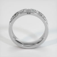 14K White Gold Diamond Men's Wedding Band Image