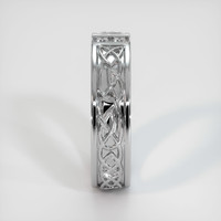 14K White Gold Diamond Men's Wedding Band Image