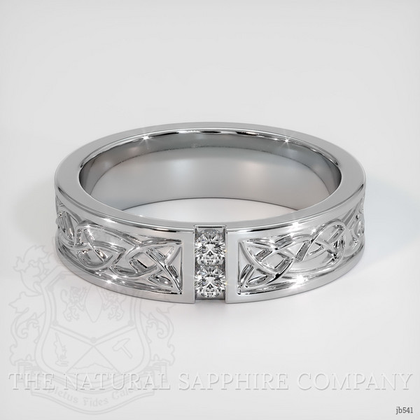 18K White Gold Diamond Men's Wedding Band