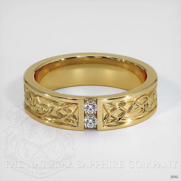 14K Yellow Gold Diamond Men's Wedding Band