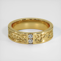 18K Yellow Gold Diamond Men's Wedding Band Video
