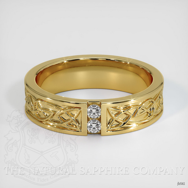 18K Yellow Gold Diamond Men's Wedding Band