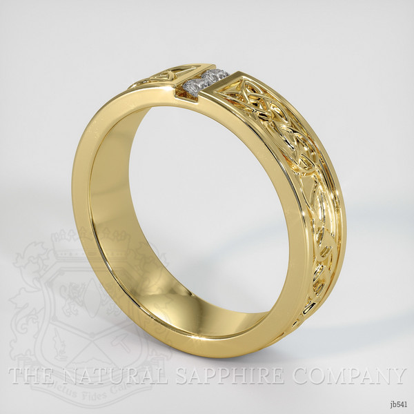 18K Yellow Gold Diamond Men's Wedding Band