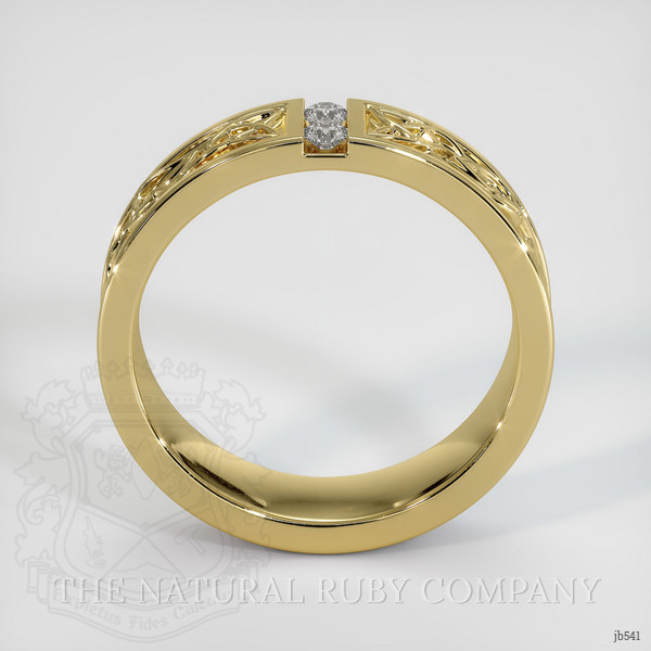 18K Yellow Gold Diamond Men's Wedding Band