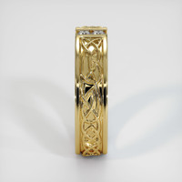 18K Yellow Gold Diamond Men's Wedding Band Image