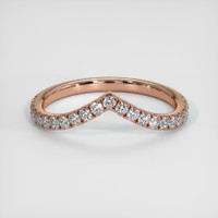 14K Rose Gold Diamond Pave Wedding Band Video