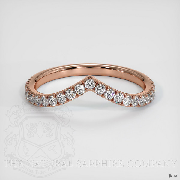 14K Rose Gold Diamond Pave Wedding Band