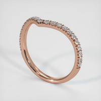 14K Rose Gold Diamond Pave Wedding Band Image