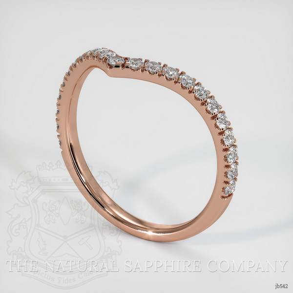 14K Rose Gold Diamond Pave Wedding Band