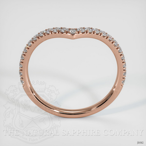 14K Rose Gold Diamond Pave Wedding Band