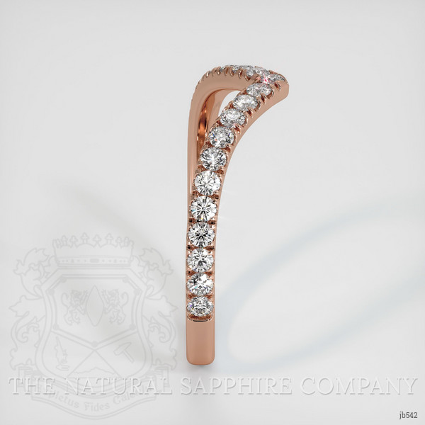 14K Rose Gold Diamond Pave Wedding Band