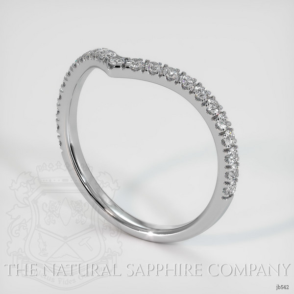 14K White Gold Diamond Pave Wedding Band