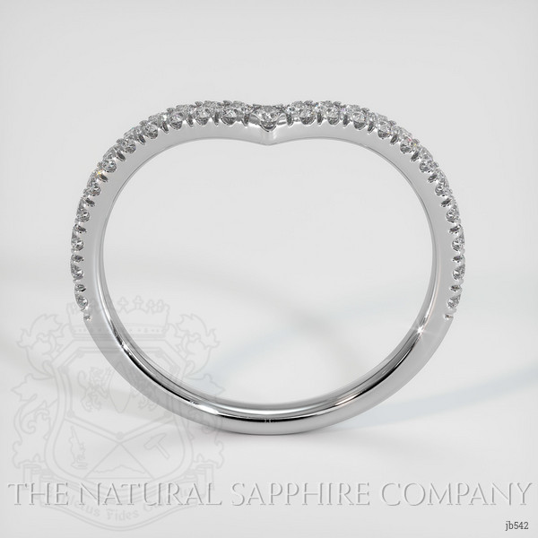 14K White Gold Diamond Pave Wedding Band