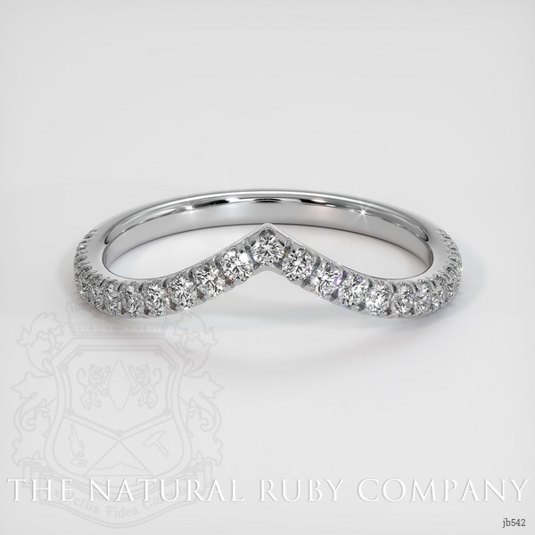 18K White Gold Diamond Pave Wedding Band