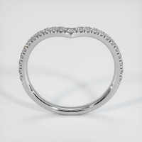 18K White Gold Diamond Pave Wedding Band Image